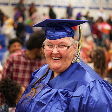 Rena Cramer at Spokane Community College Adult Basic Education graduation