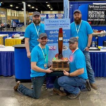 SCC aviation students who won first place