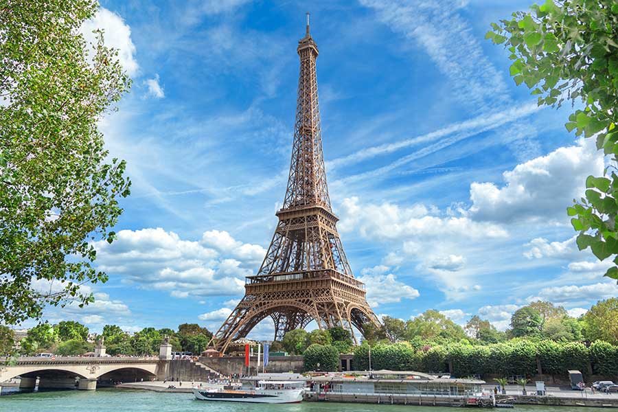 View of Paris with Eiffel tower
