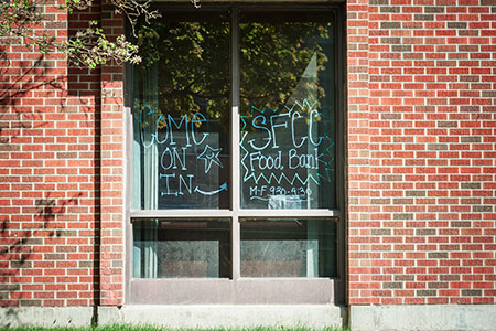 Outside the Food Bank